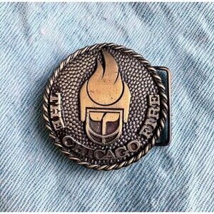 Vintage 1974 Chicago Fire Belt Buckle World Football League WFL Defunct